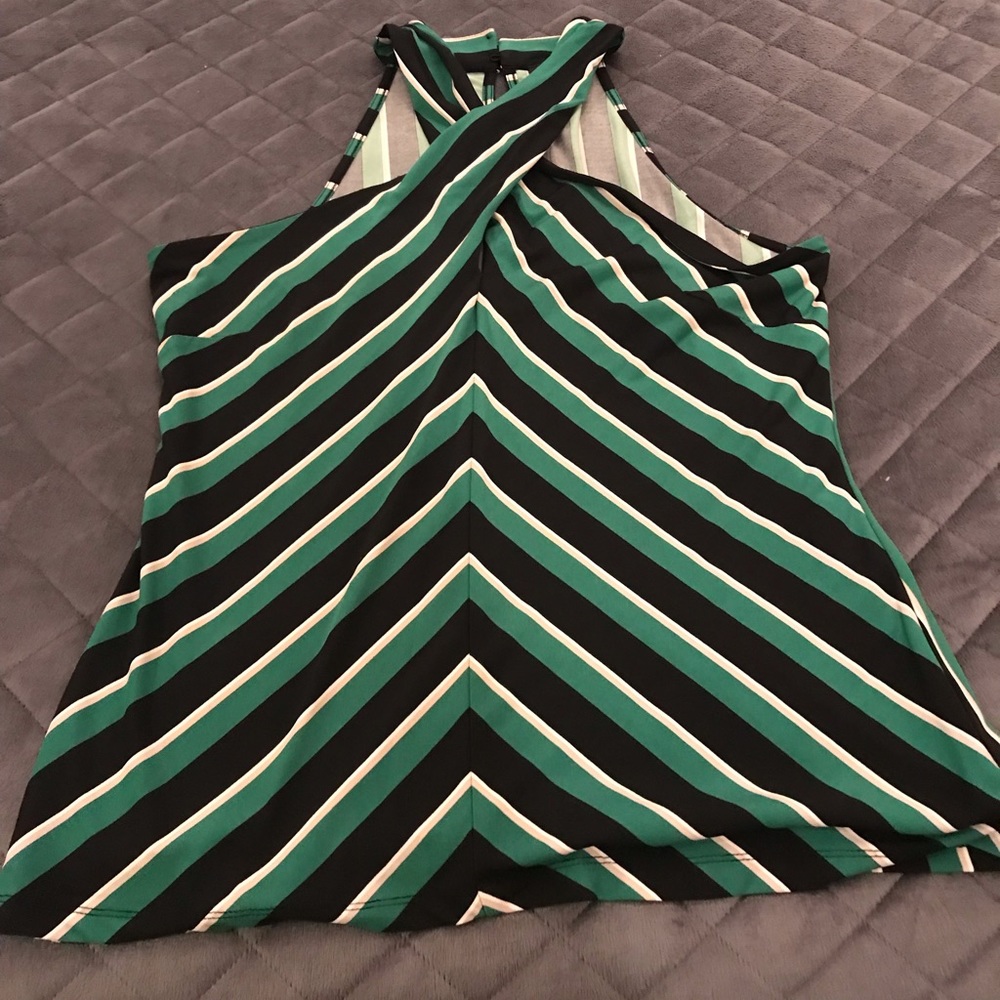 Green and black top